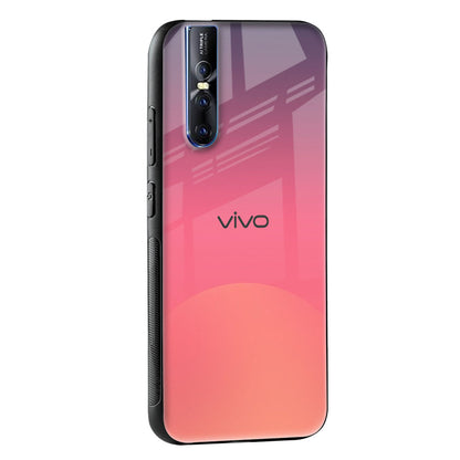 Sunset Orange Glass Case for Vivo T1 5G
