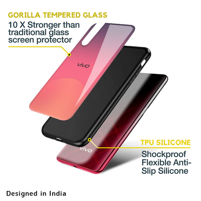 Sunset Orange Glass Case for Vivo X50 Pro