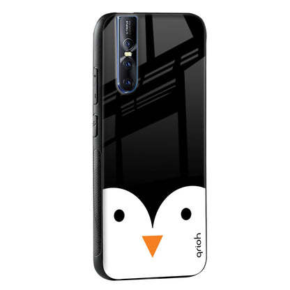 Cute Penguin Glass Case for Vivo T1 5G