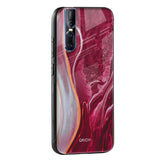 Crimson Ruby Glass Case for Vivo V25