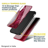 Crimson Ruby Glass Case for Vivo V25