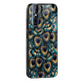 Peacock Feathers Glass case for Vivo V23e 5G