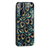 Peacock Feathers Glass case for Vivo V21e