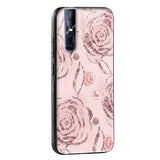 Shimmer Roses Glass case for Vivo Y75 5G