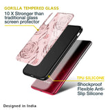 Shimmer Roses Glass case for Vivo Y20