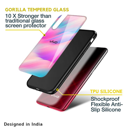 Colorful Waves Glass case for Vivo X50 Pro