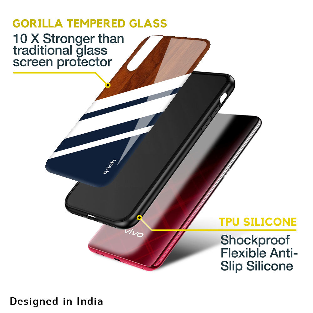 Bold Stripes Glass case for Vivo V25