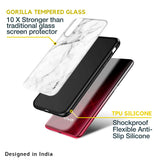 Modern White Marble Glass case for Vivo V25 Pro