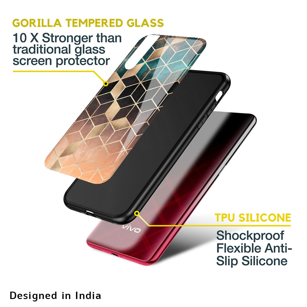 Bronze Texture Glass Case for Vivo Y22