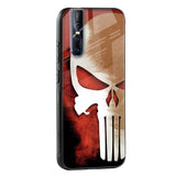 Red Skull Glass Case for Vivo V25 Pro