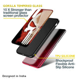 Red Skull Glass Case for Vivo V25