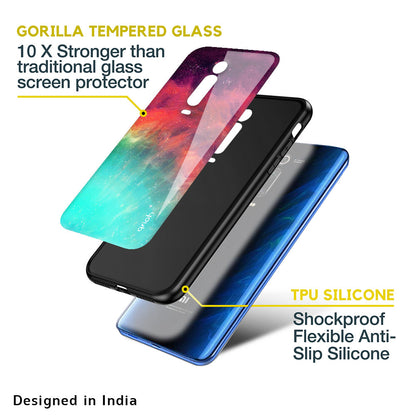 Colorful Aura Glass Case for Redmi Note 9 Pro