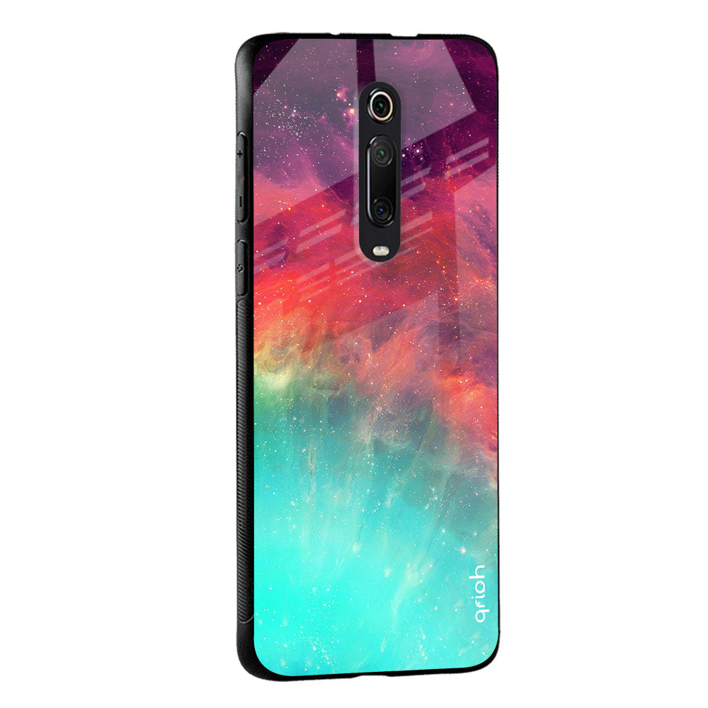 Colorful Aura Glass Case for Redmi Note 9 Pro