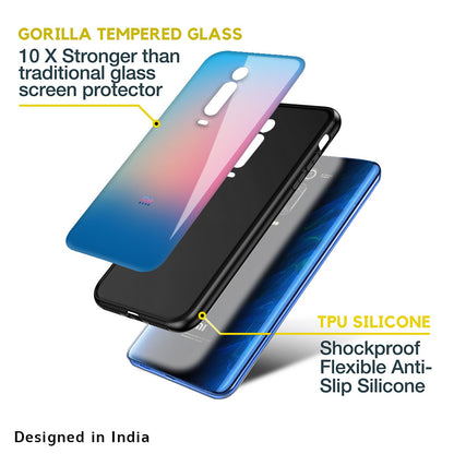 Blue & Pink Ombre Glass case for Redmi Note 10 Pro Max