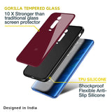 Classic Burgundy Glass Case for Redmi Note 10 Pro Max