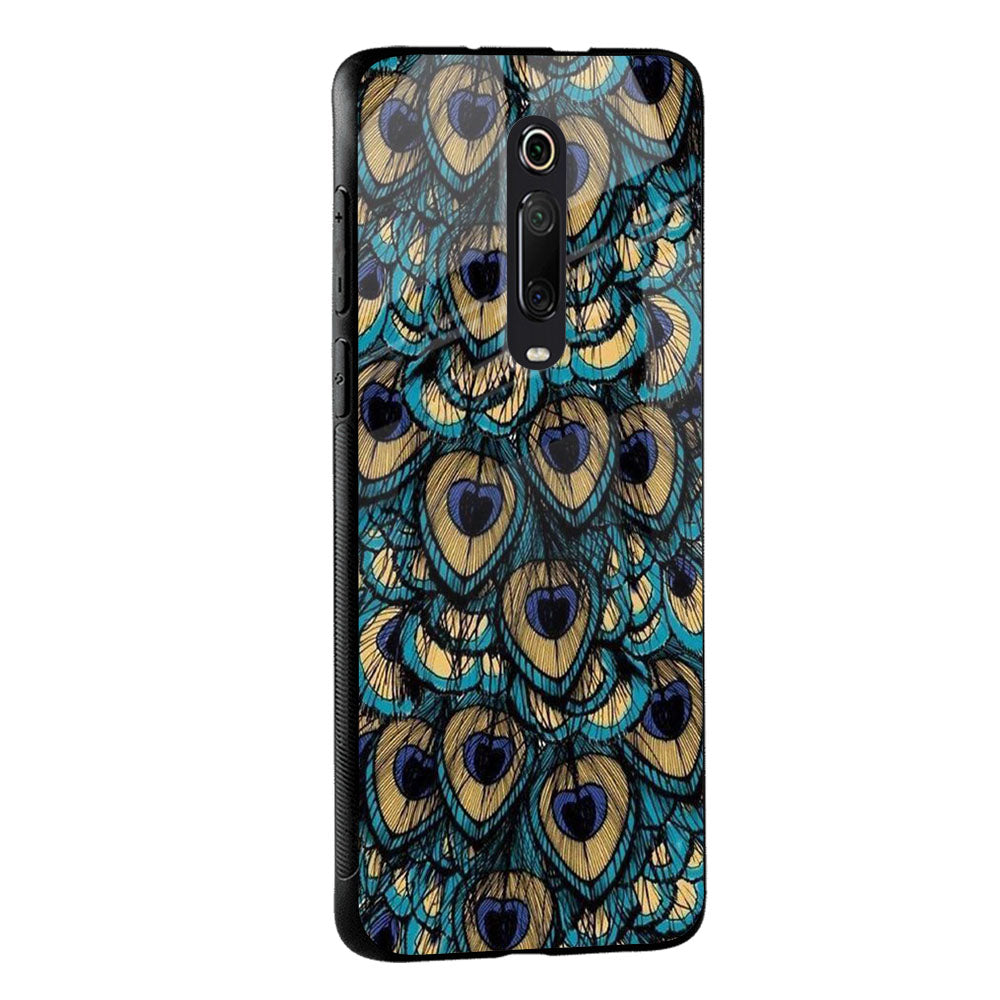 Peacock Feathers Glass case for Xiaomi Mi A3