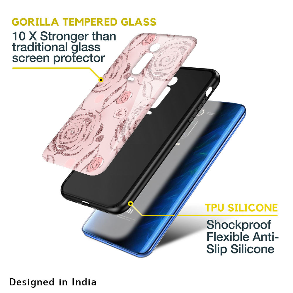Shimmer Roses Glass case for Xiaomi Mi A3
