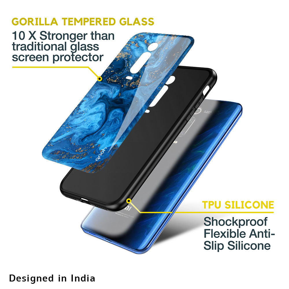 Gold Sprinkle Glass case for Redmi Note 10 Pro Max
