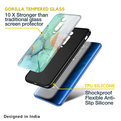 Green Marble Glass case for Redmi Note 10 Pro Max