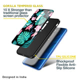 Tropical Leaves & Pink Flowers Glass case for Redmi A1