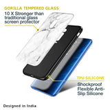 Modern White Marble Glass case for Redmi Note 10 Pro Max