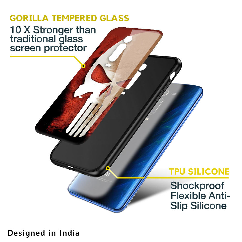 Red Skull Glass Case for Redmi A1