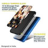 Bronze Abstract Glass Case for Xiaomi Redmi Note 8