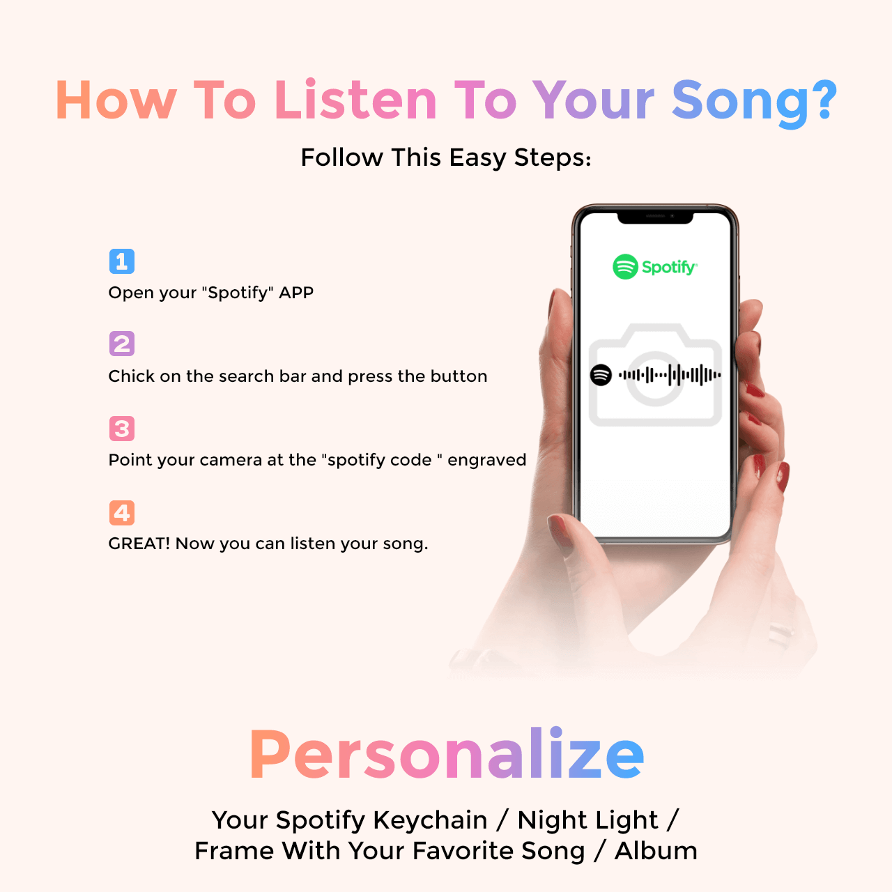 Spotify Personalised Acrylic Music Plaque
