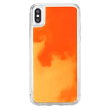 Silhouette Birds Orange Neon Sand Glow Case