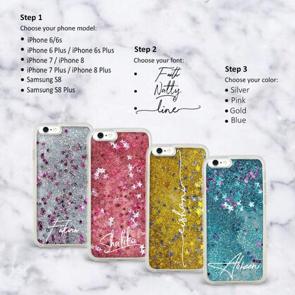 Glitter Name Custom Phone Cover - COD Not Available